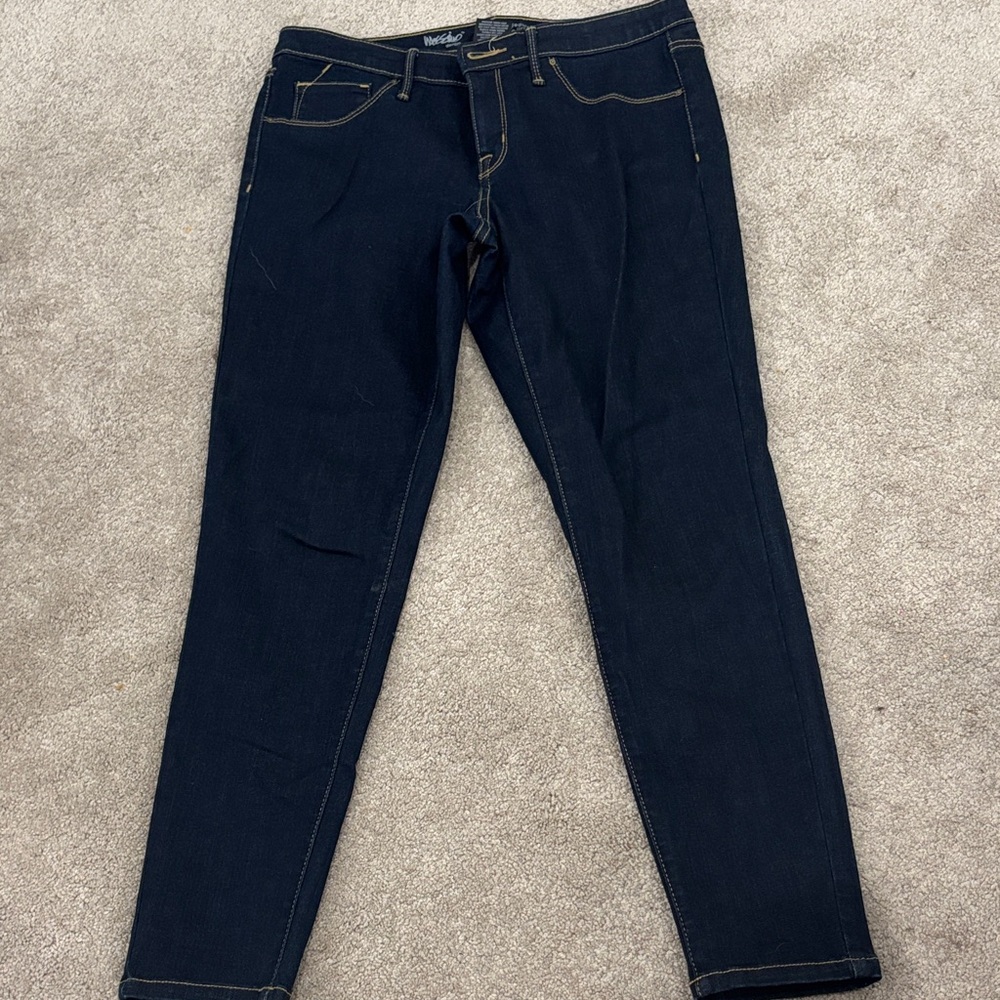 Mossimo Women's Deep Indigo Skinny Jeans-denim jegging stretch